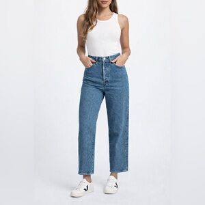 Levi's Ribcage Straight Ankle Jeans Size 27 Jazz Pop Medium Wash High Rise